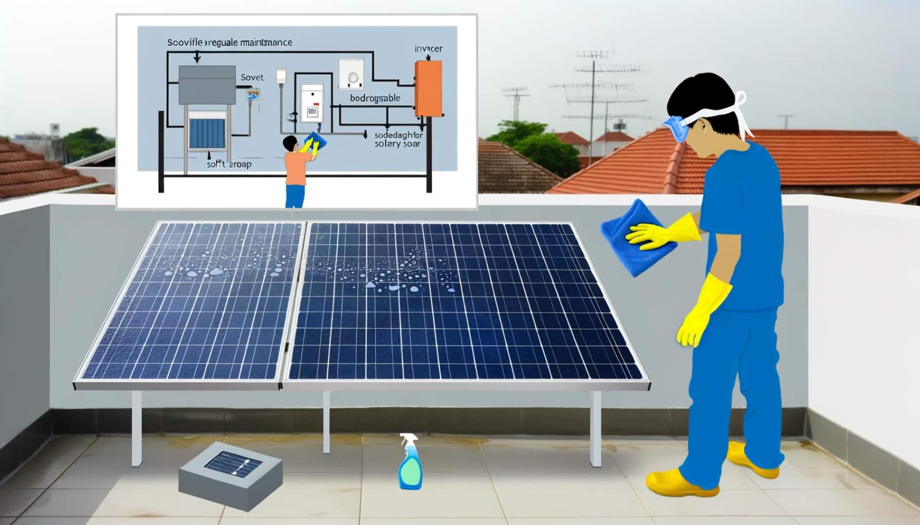 Effektive Reinigung und Wartung deiner Balkon-PV-Anlage